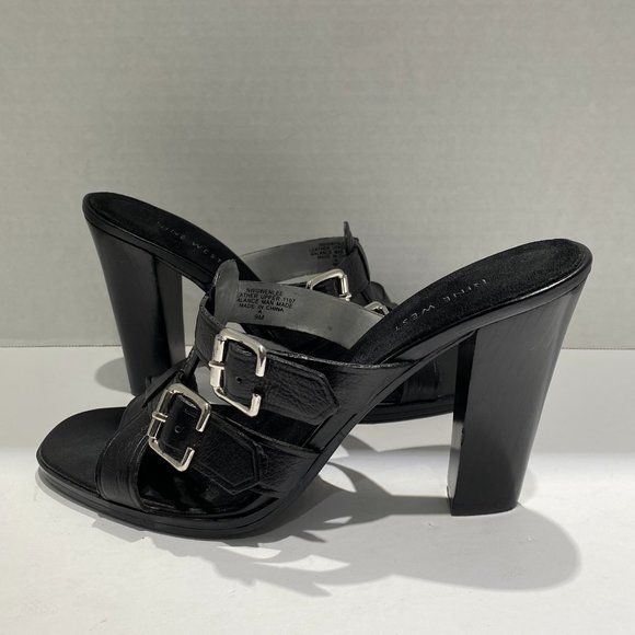 NINE WEST BLACK HEELS IN SIZE 9M - Picture 1 of 4